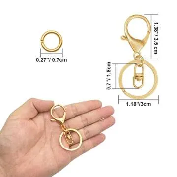 Durable Gold Lobster Claw Clasps Set for Creative Projects