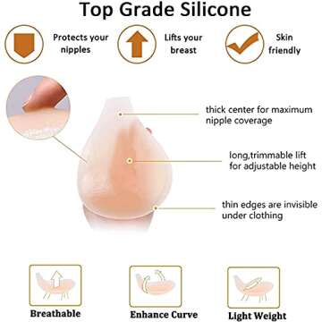 Sticky Adhesive Bra for Large Breasts - Perfect Invisible Coverage