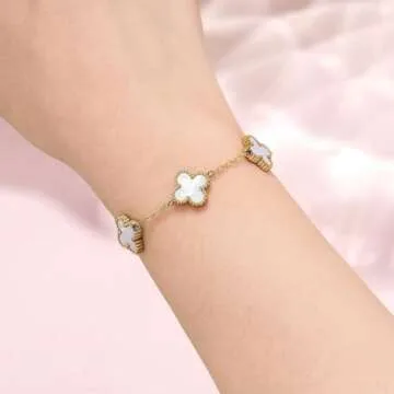 Clover Lucky Bracelet 18K Gold Plated Gifts for Women