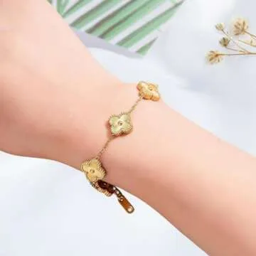 Clover Lucky Bracelet 18K Gold Plated Gifts for Women
