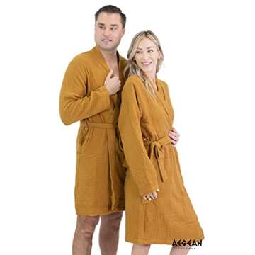 Shop Aegean Concept Turkish Muslin Bathrobe for Everyone