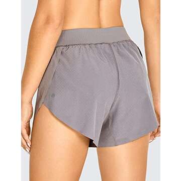 CRZ YOGA Women's Mid Rise Dolphin Running Shorts – Quick Dry, Lightweight, Breathable Athletic Wor...