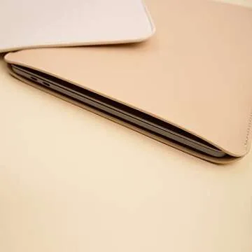 Benfan Laptop Sleeve 14 Inch Compatible with New 14 inch MacBook Pro A2992/2918 M3 A2442, A2779, Surface Laptop 13.5 Color Beige