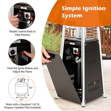 Tangkula 10,000 BTU Portable Patio Heater for Outdoors