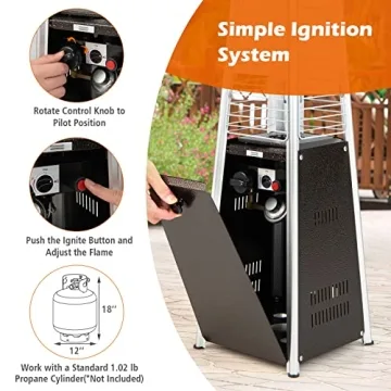 Tangkula 10,000 BTU Portable Patio Heater for Outdoors