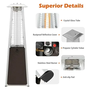 Tangkula 10,000 BTU Portable Patio Heater for Outdoors