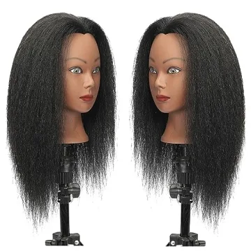 WikNifo 100% Human Hair Mannequin for Cosmetology Training