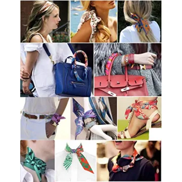 Stylish FYLuoke Silk Satin Leopard Scarf Set for Women