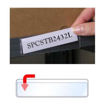StoreSMART - Peel & Stick 1" x 4" Shelf Tag/Label Holders - 25-Pack - Open Long Side - SPCSTB2432L-25