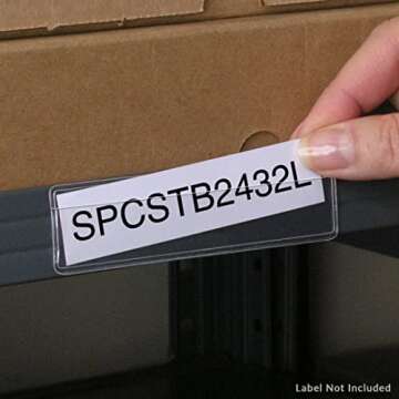 StoreSMART - Peel & Stick 1" x 4" Shelf Tag/Label Holders - 25-Pack - Open Long Side - SPCSTB2432L-25