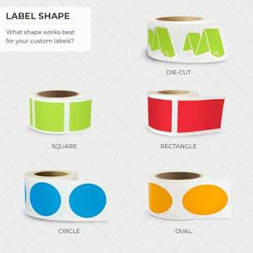 100-500 Pack Custom Clear Stickers Transparent Roll Sticker Waterproof Labels Decals Customized Name Image Address and Business Logo Personalized Sticker Roll