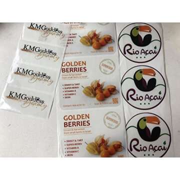 100-500 Pack Custom Clear Stickers Transparent Roll Sticker Waterproof Labels Decals Customized Name Image Address and Business Logo Personalized Sticker Roll