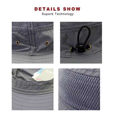 EONPOW Fishing Hats UPF50+ UV Protection Bucket Hat