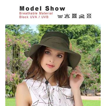 EONPOW Fishing Hats UPF50+ UV Protection Bucket Hat