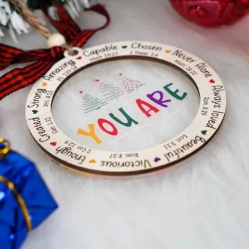 Christian Gifts for Women, 2 Layer Christian Ornaments for Christmas Tree, Religious Christmas Ornaments, Christian Ornament for Women, Inspirational Christmas Ornament, Christian Christmas Ornaments