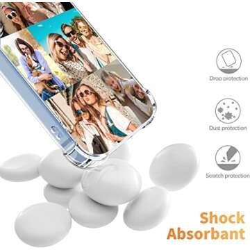 LOQUPE Custom Phone Case for iPhone 12 11 13 Pro Max XR X Xs Anti-Scratch Shock-Resistant Soft Protective TPU Design Your Own Customized Personalized Picture Photo Custom 7 photos (Clear)