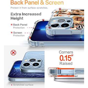 LOQUPE Custom Phone Case for iPhone 12 11 13 Pro Max XR X Xs Anti-Scratch Shock-Resistant Soft Protective TPU Design Your Own Customized Personalized Picture Photo Custom 7 photos (Clear)