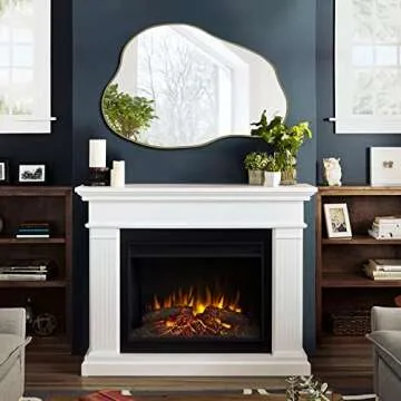 POZINO Gold Irregular Mirror, Cloud Shaped Mirror, Asymmetrical Wall Mirror, Unique Modern Mirror for Living Room Bathroom Bedroom Entryway, 30"x20.5"