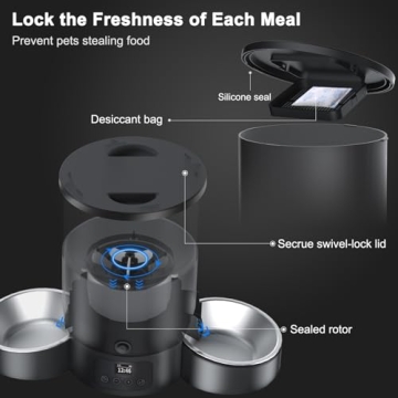 Automatic Cat Feeder for Two Cats with 10s Meal Call