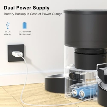 Automatic Cat Feeder for Two Cats with 10s Meal Call