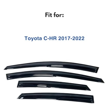IG Window Visor for Toyota C-HR (CHR) 2017-2022, Rain Guard Tape-On Extra Durable Sun Wind Side Vent...