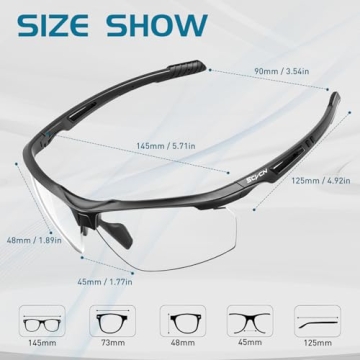 SCVCN Photochromic Sport Sunglasses with UV400 Protection
