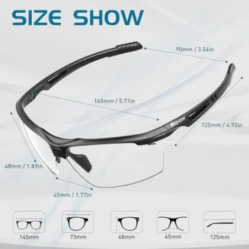SCVCN Photochromic Sport Sunglasses with UV400 Protection