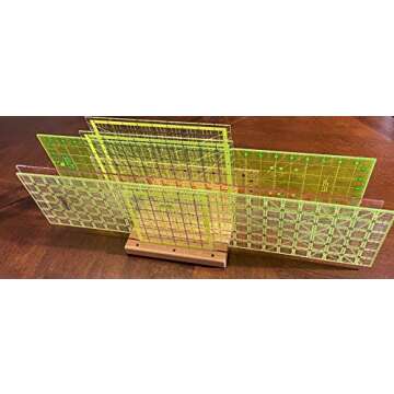 Skyhawk 9 Slots Quilting Ruler Rack Organizer - Desk Stand or Wall Mount. 7.5" x 7.0"