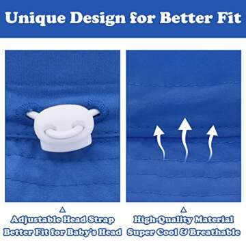 Sarfel Baby Sun Hat Summer Baby Boy Hats UPF 50+ Sun Protection Toddler Hat Bucket for Baby Girl Adjustable Kid Cap Blue 2-5 Years