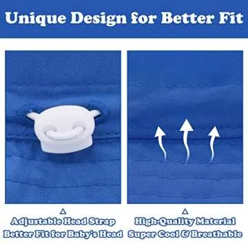Sarfel Baby Sun Hat Summer Baby Boy Hats UPF 50+ Sun Protection Toddler Hat Bucket for Baby Girl Adjustable Kid Cap Blue 2-5 Years