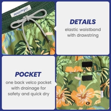 Maamgic Men's Vintage Swim Trunks for Summer Fun