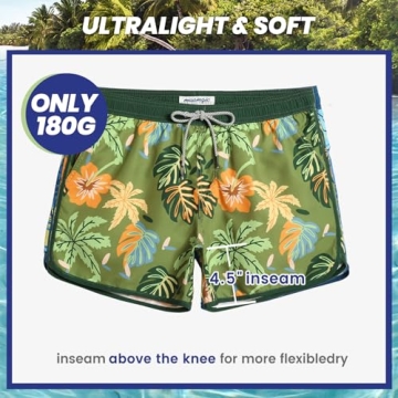 Maamgic Men's Vintage Swim Trunks for Summer Fun