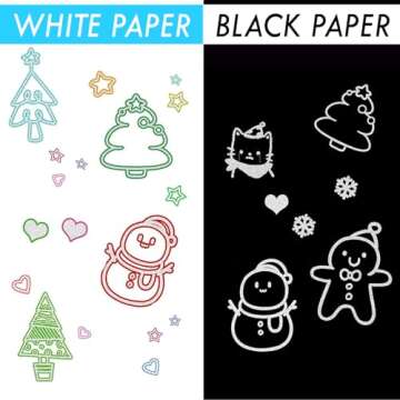 KINGMAS 12 Colors Outline Metallic Markers for Crafts