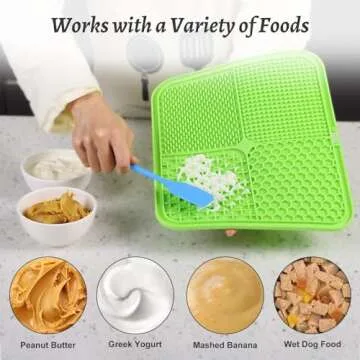 MateeyLife X Large Lick Mat for Dogs and Cats with Suction Cups, Dog Lick Mat for Anxiety Relief, Dog Toys to Keep Them Busy, Dog Enrichment Toys for Bathing, Cat Peanut Butter Lick Pad for Boredom