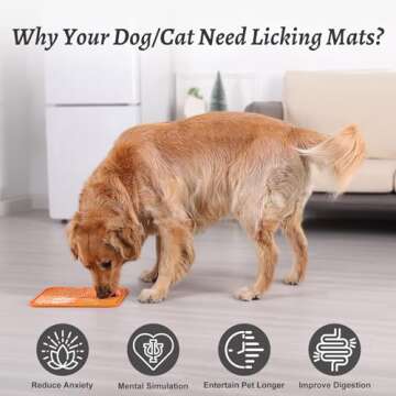 MateeyLife X Large Lick Mat for Dogs and Cats with Suction Cups, Dog Lick Mat for Anxiety Relief, Dog Toys to Keep Them Busy, Dog Enrichment Toys for Bathing, Cat Peanut Butter Lick Pad for Boredom