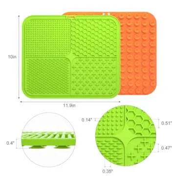 MateeyLife X Large Lick Mat for Dogs and Cats with Suction Cups, Dog Lick Mat for Anxiety Relief, Dog Toys to Keep Them Busy, Dog Enrichment Toys for Bathing, Cat Peanut Butter Lick Pad for Boredom