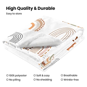 Youltar Personalized Baby Blanket Soft Custom Name Rainbow