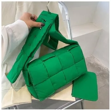 INPAKSA Puffer Woven Crossbody Bag - Stylish & Spacious