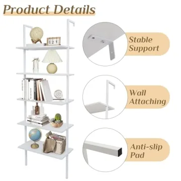 Karl Home Ladder Shelf - Elegant 5 Tier Storage Solution