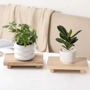 Handmade Wooden Pedestal Stand for Kitchen & Bath Decor