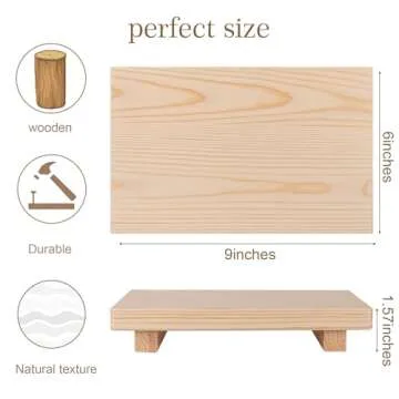 Handmade Wooden Pedestal Stand for Kitchen & Bath Decor