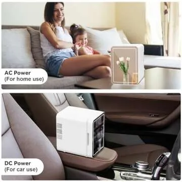 KOSGHO Makeup Mini Fridge with LED Mirror - 4 L