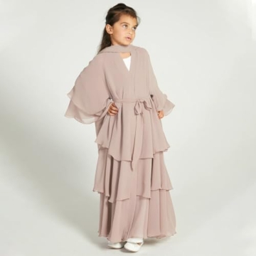 Muslim Chiffon Abaya Dress for Girls - Elegance & Comfort