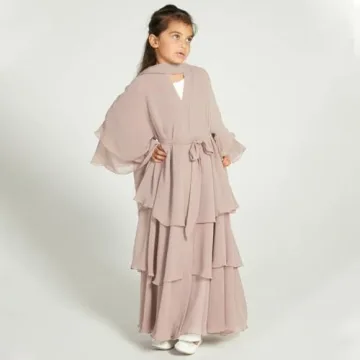 Muslim Chiffon Abaya Dress for Girls - Elegance & Comfort