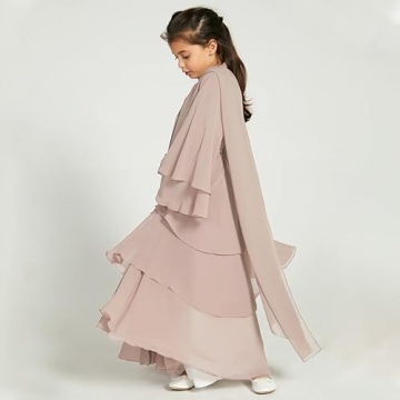Muslim Chiffon Abaya Dress for Girls - Elegance & Comfort