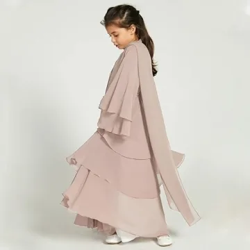 Muslim Chiffon Abaya Dress for Girls - Elegance & Comfort