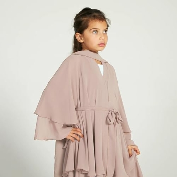 Muslim Chiffon Abaya Dress for Girls - Elegance & Comfort