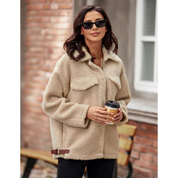 Stylish HOTOUCH Women's Plus Size Sherpa Fleece Jacket