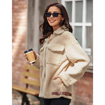 Stylish HOTOUCH Women's Plus Size Sherpa Fleece Jacket