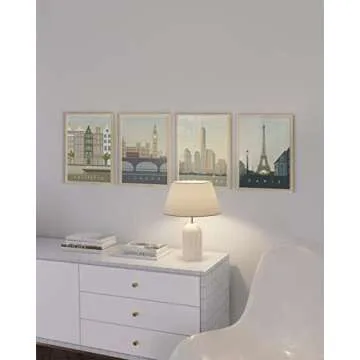 Travel Posters Set of 4 for Stunning Home Decor